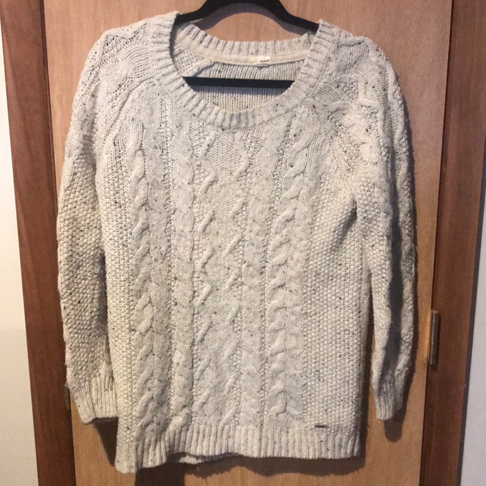 Garage beige cable-knit sweater